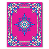 Pink Traditional Persian Vibrant Pink Persian Medallion Area Rug