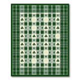 Green Shamrock Gingham Plaid Area Rug