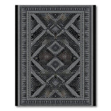 Bold Black White Geometric No. 5 Area Rug
