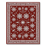 Red Snowflake Red Snowflake Geometric Area Rug