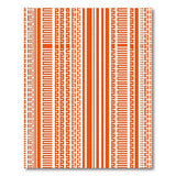 Vibrant Orange Geometric Striped Area Rug