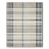 Beige Plaid Rustic Area Rug