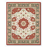 Traditional Persian Red Floral Persian Medallion Area Rug