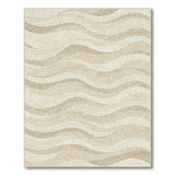 Beige Coastal Wave Area Rug