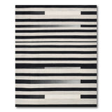 Geometric Modern Modern Black White Geometric Stripe Rug