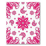 Hot Pink Paisley Floral Persian Rug
