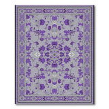 Purple Floral Persian Medallion Rug