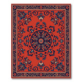 Vibrant Traditional Persian Vibrant Red Persian Medallion Area Rug