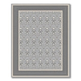 Grey Geometric Modern Area Rug with Abstract Figures
