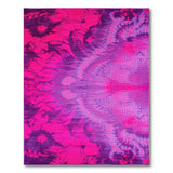 Vibrant Pink Purple Abstract Floral Rug