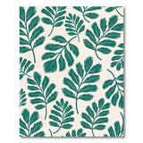 Floral Vintage Lush Green Fern Frond Area Rug
