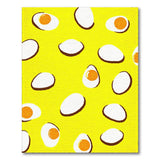 Yellow Playful Fried Eggs Yellow Area Rug