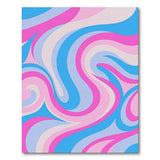 Multi-color and Patterns Swirling Blue Pink Abstract Area Rug