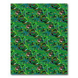 Whimsical Green Cartoon Frog Cat Area Rug