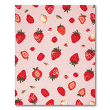 Pink Whimsical Strawberry Pink Area Rug