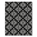 Black and White Ornate Black White Geometric Area Rug