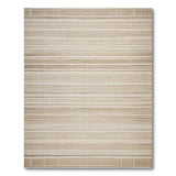 Beige Striped Textured Distressed Vintage Rug