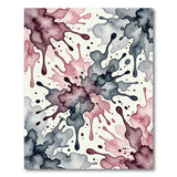 Abstract Pink Purple Watercolor Splash Area Rug