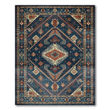 Navy Blue Heritage Tribal Area Rug
