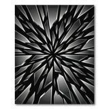 Shattered Glass Black White Geometric Rug