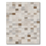 Distressed Neutral Tile Patchwork Area Rug