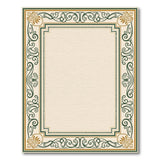 Ornate Green and Gold Floral Border Rug