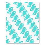 Blue and Teal Teal Organic Abstract Area Rug