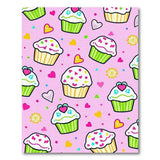 Cute Cartoon Cupcakes Pink Area Rug