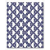 Blue and Teal Navy Blue Geometric Trellis Area Rug