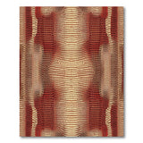 Red Crocodile Scale Texture Area Rug