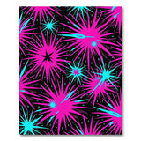 Neon Pink Cyan Starburst Area Rug