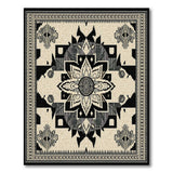 Black Beige Southwestern Tribal Rug