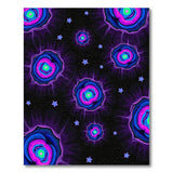 Neon Cosmic Flower Abstract Area Rug