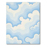 Blue Coastal Wave Washable Area Rug