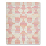 Pink Blush Pink Geometric Modern Area Rug
