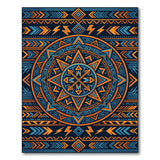 Bold Southwestern Geometric Mandala Rug