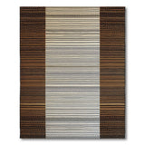 Brown Tan Heritage Tribal Striped Rug