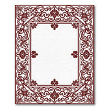 Red Ornate Border Ornate Red Floral Border Area Rug