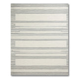 Grey Modern Grey Horizontal Stripe Area Rug