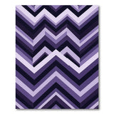 Purple Zigzag Geometric Area Rug