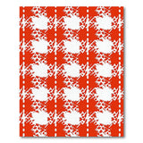 Bold Red Leaf Check Area Rug