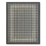 Black and White Bold Black White Diamond Grid Area Rug