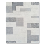 Grey Geometric Abstract Area Rug