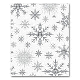 Grey Snowflake Scatter Area Rug
