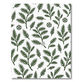 Green Fern Leaf Bloom Pattern Area Rug