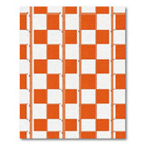 Orange Geometric Frame Area Rug