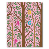 Whimsical Alphabet Trees Kids Area Rug