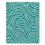 Wavy Teal Wavy Abstract Area Rug