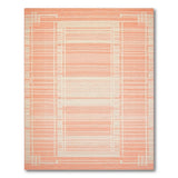 Modern Orange Grid Stripe Area Rug