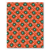 Vibrant Green Floral on Orange Area Rug